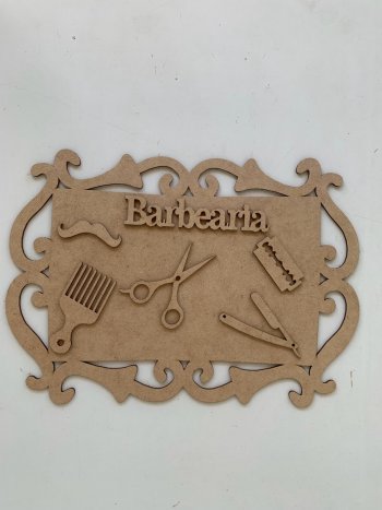 Placa Barbearia 30 Cm