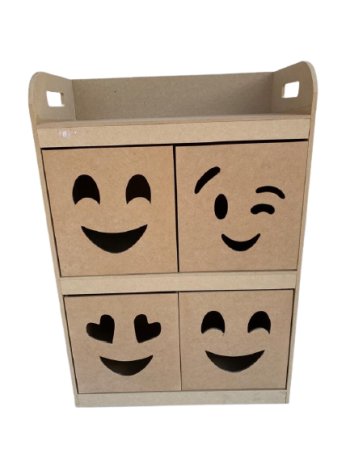 Organizador 4 Gav. Infantil Emoji