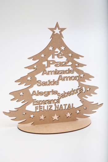 Arvore Natal Palavras Na Base 33 Cm