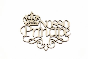 APLIQUE NOSSO PRINCIPE COROA 10 CM