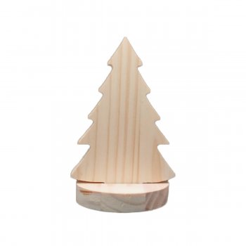 Arvore De Natal Em Pinus Na Base 15cm