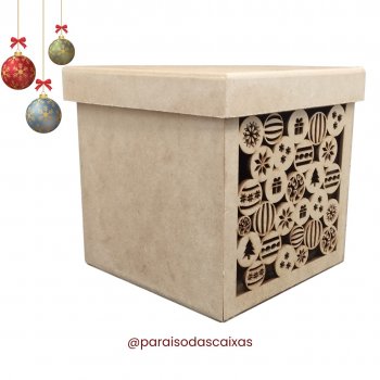 Caixa 15 X 15 X 15 Panetone Bolas De Natal Diversas