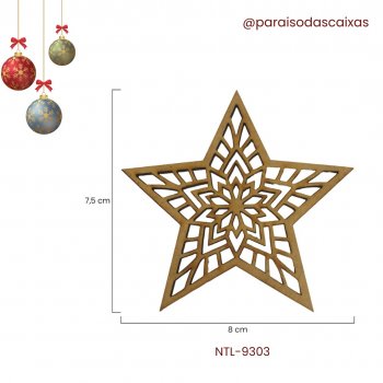 Aplique Natal Pingente Estrela