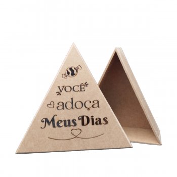 LAS-9416 CAIXA TRIANGULAR 15,5 X 13 X 5 CM VOCE ADOCA MEUS DIAS