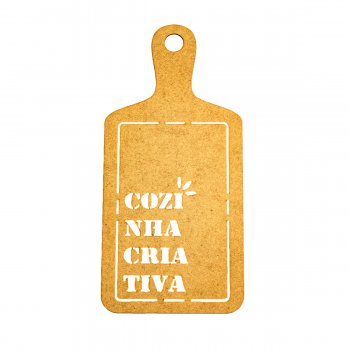 Tabua De Carne Cozinha Criativa Em Mdf - 16,5 X 35 Cm