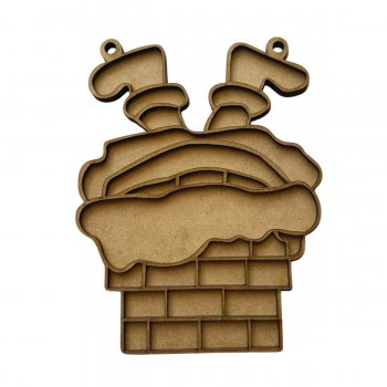 PAPAI NOEL CHAMINÉ EM MDF