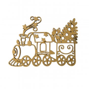 TREM EM MDF ARVORE DE NATAL