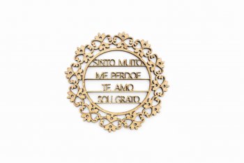 MANDALA SINTO MUITO ME PERDOE  TE AMO SOU GRATO 10 CM -