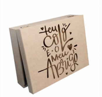 CAIXA DOBRADICA "TEU COLO E O MELHOR ABRIGO" 26 X 19 X 6 CM