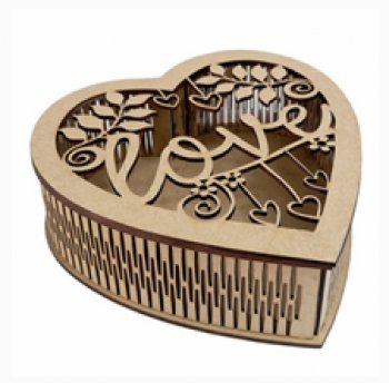 CAIXA CORAÇÃO LOVE LASER 19 X 17 X 6