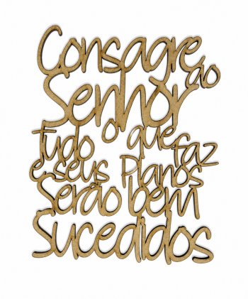 FRASE CONSAGRE AO SENHOR 16X20CM