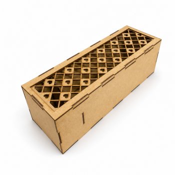 CAIXA VINHO ESTOJO CORAÇÕES 35 X 12 X 12