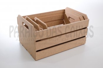 Trio De Caixote Mdf De 9mm