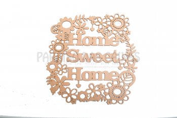 Placa Home Sweet Home 30cm