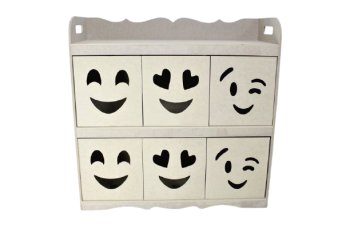 Organizador 6 Gav.Infantil Emoji